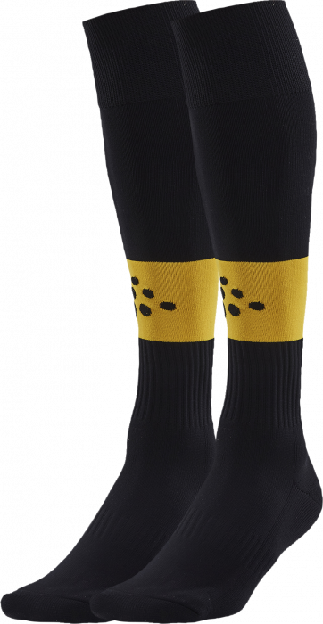Craft - Squad Contrast Football Sock - Svart & gul