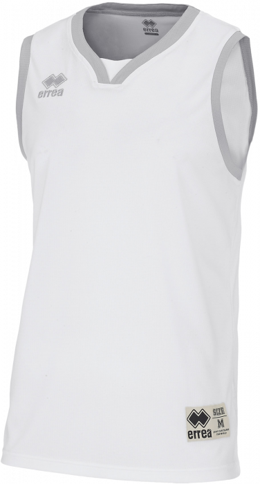 Errea - California Basketball T-Shirt - Weiß & grau