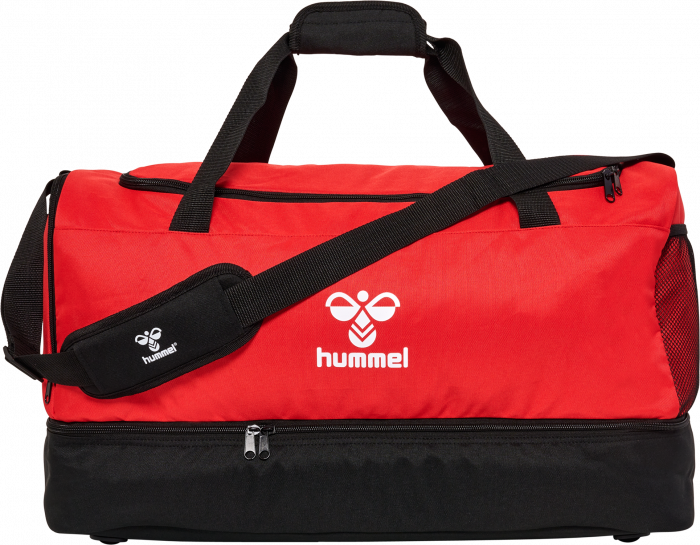 Hummel - Core 2.0 Sports Bag W. Shoe Compartment Large - True Red & black