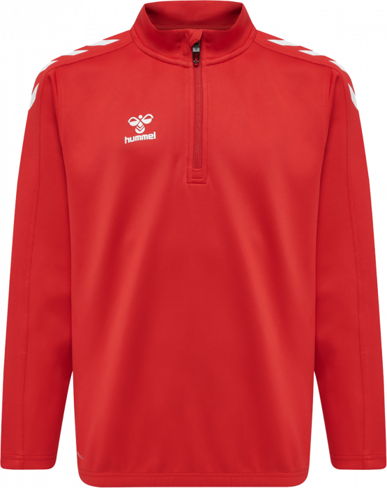 Hummel - Core Xk Half Zip Sweater Jr - True Red & blanc